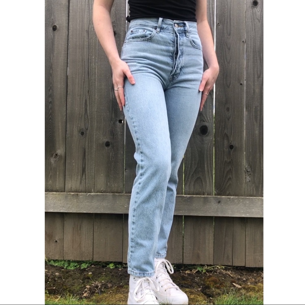 Pacsun Slim Fit Jeans Light Blue Ultra High-Rise - Size 24
